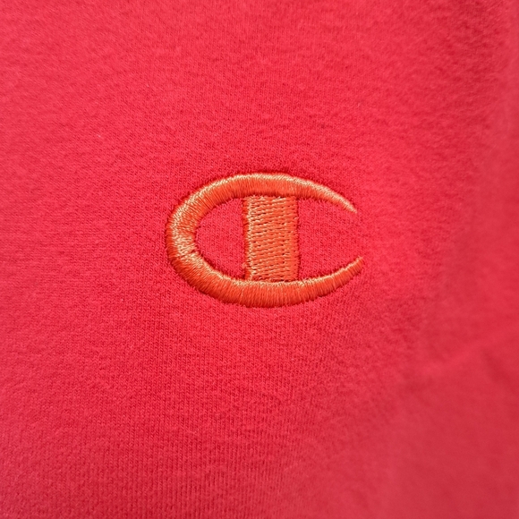 ❤️ New! Champion T-Shirt Dress Red Women's Large Cotton Blend Short Sleeve - Picture 7 of 14